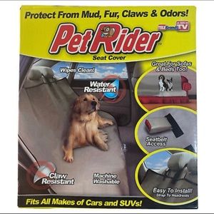 AS SEEN ON TV Pet Rider Beige Seat Cover Water/Claw-Resistant Washable - NIB